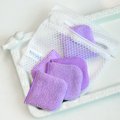 Facial Pads, purple (set of 5 with washing pouch)