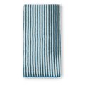 Hand Towel, teal/vanilla stripes
