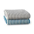 Hand Towel, BacLock®, graphite/vanilla stripes (warehouse sale)