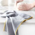 LE Kitchen Towel & Cloth Set, graphite w/ sunflower trim - NEW