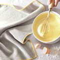 LE Diamond Kitchen Towel, graphite w/ sunflower trim  - NEW