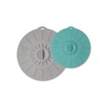 Silicone Lids, graphite/teal (set of 2)