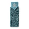 LE Chenille Hand Towel, BacLock®, teal snowflake (Warehouse Sale)