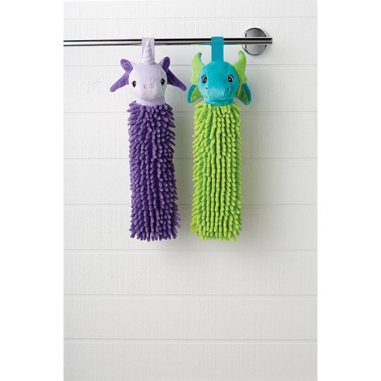 NORWEX Kids Pet To Dry CHENILLE HAND TOWEL w/BacLock 4.3" X 14" CHOOSE 