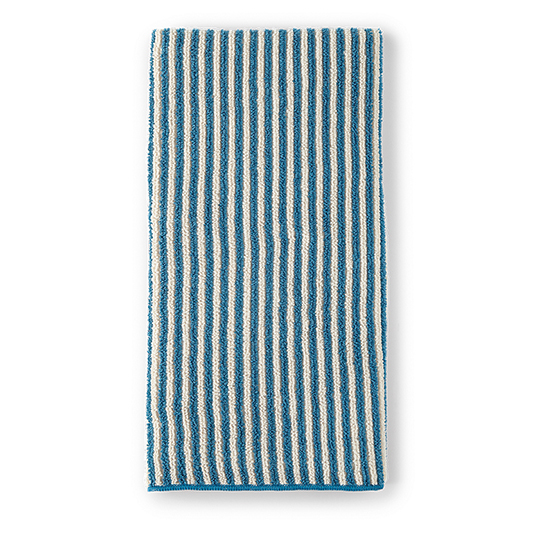 Striped Hand Towel - Teal/Vanilla