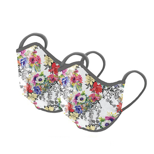 Reusable Face Mask, Adult - floral (pack of 2)