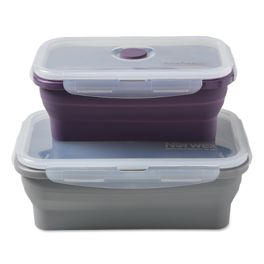 Silicone Food Storage Containers, L/XL (set of 2)
