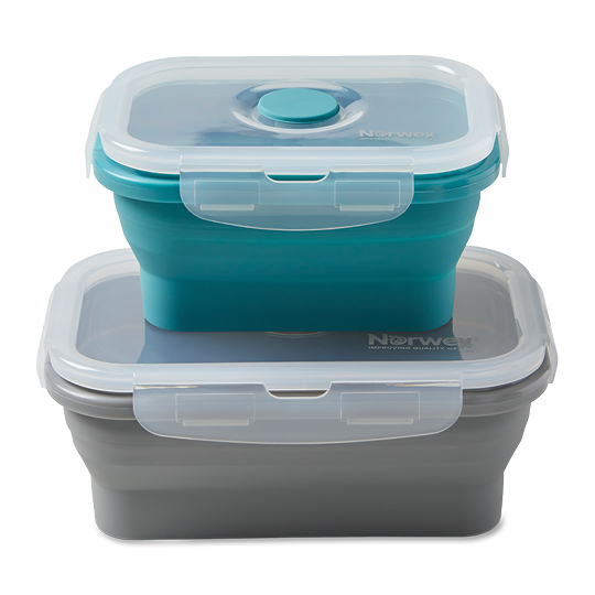 Silicone Food Storage Containers, S/M (set of 2)