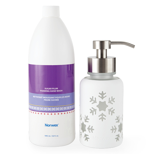 EL Snowflake & Sugar Plum Hand Wash Set (juego dispensador, copo nieve)