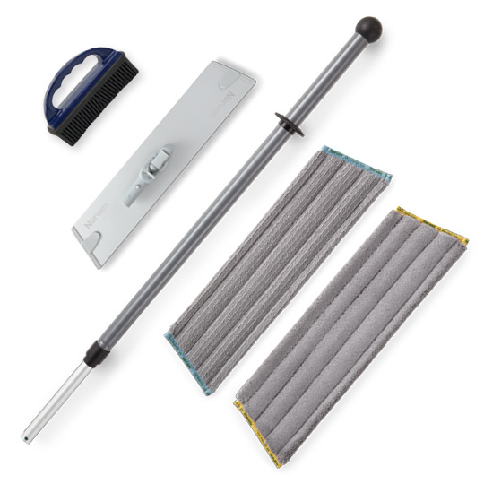 Superior Mop Starter System w/Rubber Brush - graphite/black handle