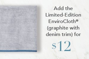 Spend $110 and EnviroCloth, graphite w/denim trim for $12