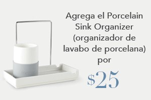 Your order qualifies you to buy the Porcelain Sink Organizer for $25!